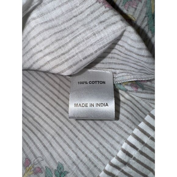 OH MY STARS floral cap sleeve Flowy Blouse Medium Striped - Picture 4 of 4